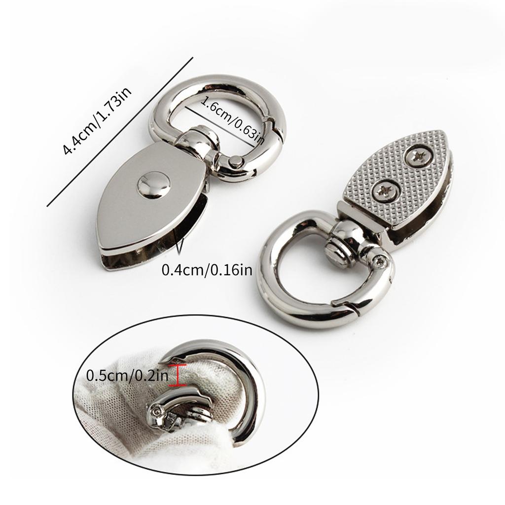 2Pcs Vintage Spring Clasp for Bag Straps Practical Metal Hardware Secure Side Release Buckle with Antique Finish