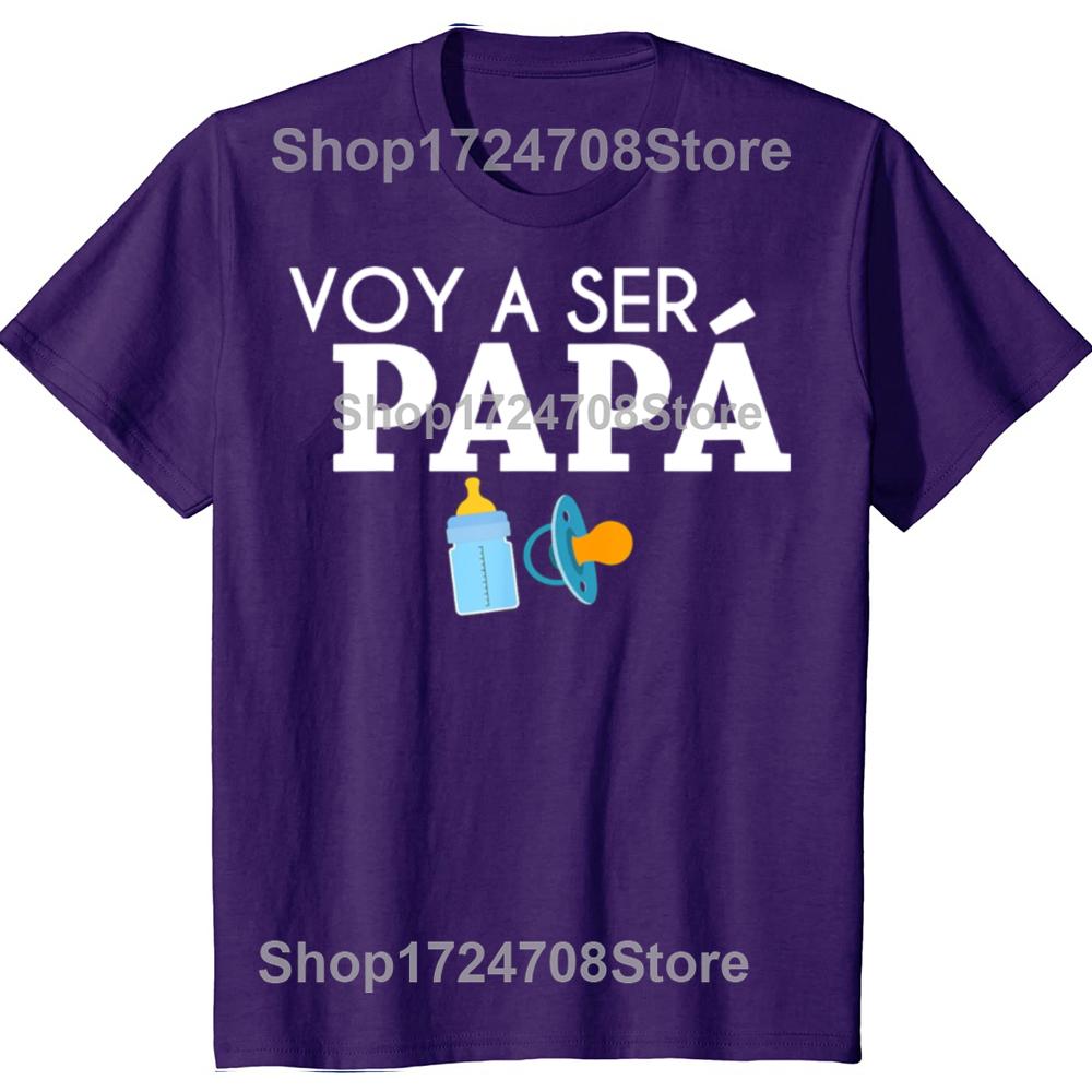 

Voy A Ser Papa T Shirt Retro Future Beer Dads Fathers Day Gift Men Clothing Soft Cotton Casual Tshirts EU Size 4XL