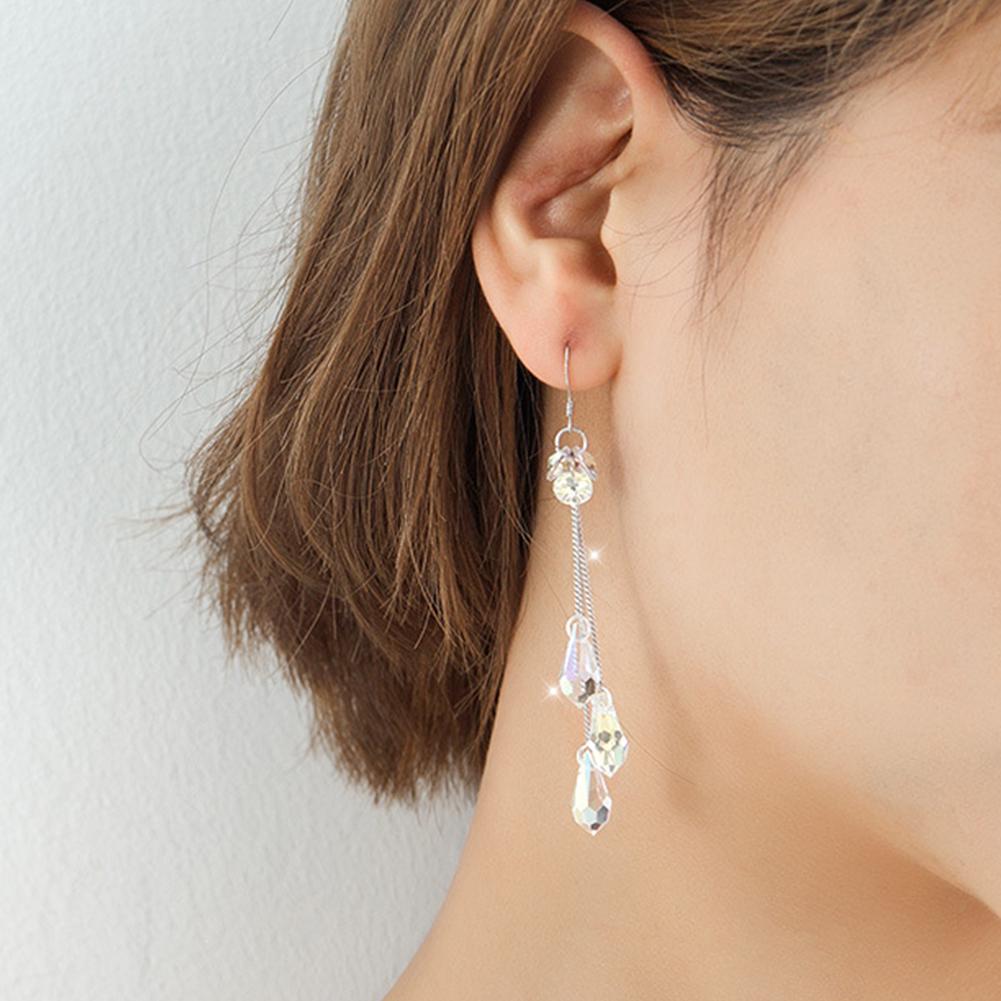 Bluelans Earrings Tassel Hook Multicolor Chain Long Earrings Drop Dangle Women