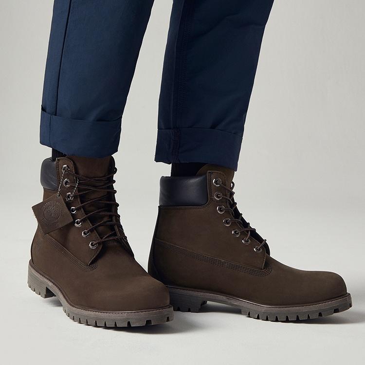 Timberland Icon 6'' Premium Wide Fit Boots 'Brown Nubuck' Men's 10001214
