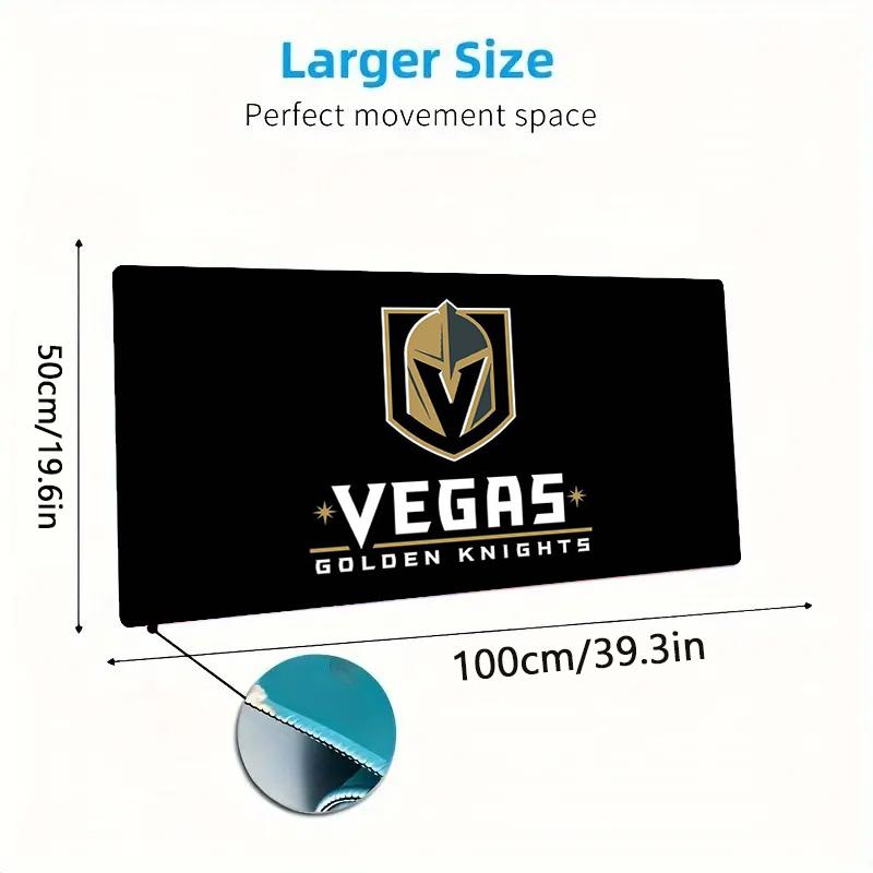 Vegas Golden Knights Logo Color Mouse Pad Large Gaming Table Cushion Non-slip Laptop Tablet Big Mousepad XXL Mat Mini PC Playmat With Lock edge