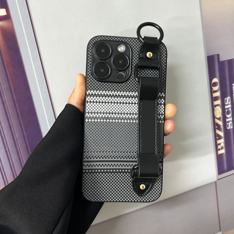 Applicable To Samsung S25Ultra Mobile Phone Case A51 Wristband A71 Kevlar A22FE Carbon Fiber A55 Bracket A34
