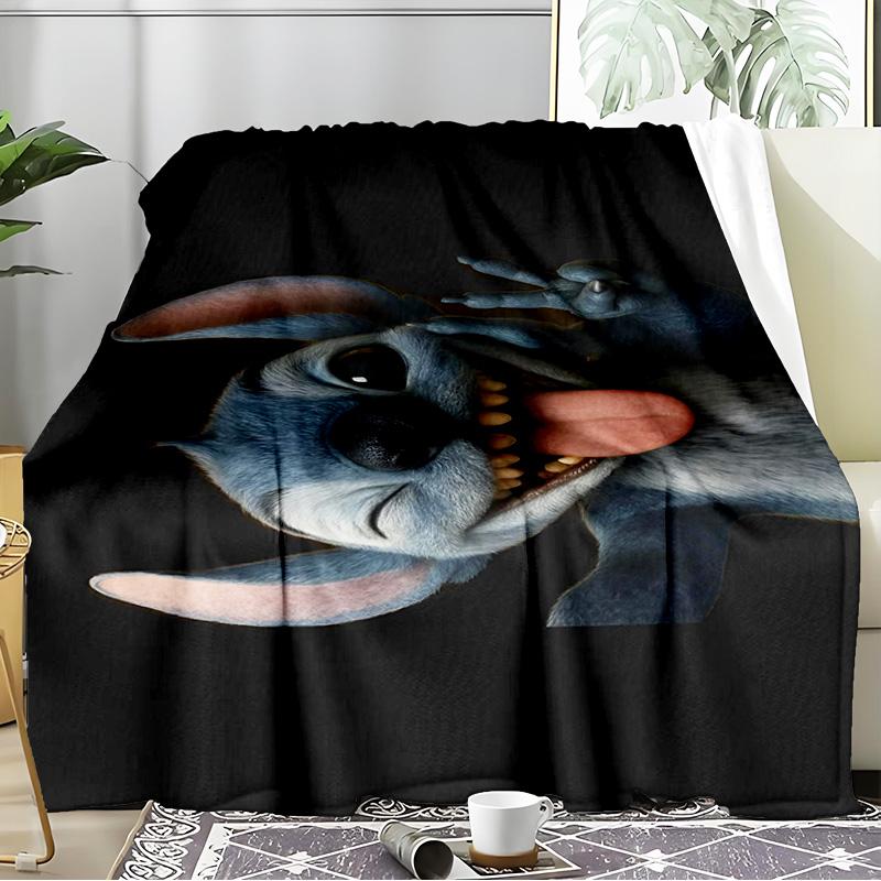 Energetic Alien Character  Blanket Flannel Throw for Sofa, Indoor, Camping, Living Room, Office, Chair, And Bed Soft Birthday Gift