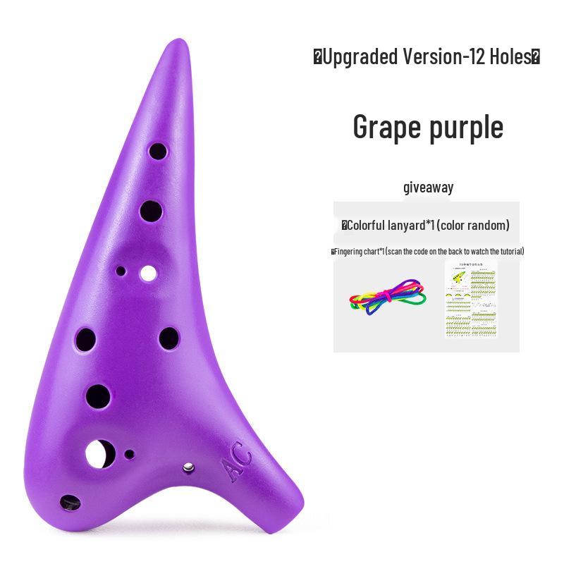 Golden Cicada 12-Hole Resin Alto Ocarina: Beginner-Friendly, Drop-Resistant Musical Instrument for Children and Professionals