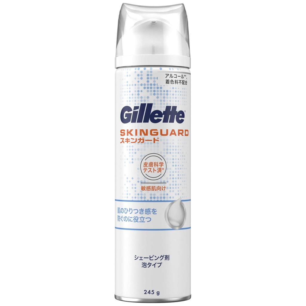 Gillette SkinGuard Shaving Foam for Sensitive Foam for Men Skin, Type, 245g,