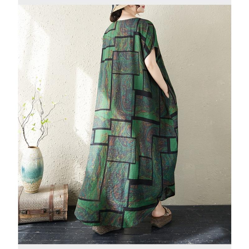 DIMANAF New 2026 Women Plus Size Summer Beach Fashion Lady Long Dress Loose Oversize Maxi Floral Print Sundress Clothing