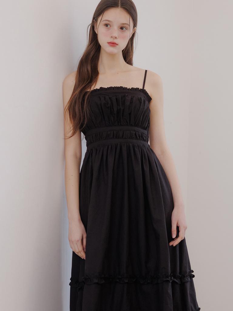 EIGHT DAYS A WEEK Ellie Frill Dress Black Ad475
