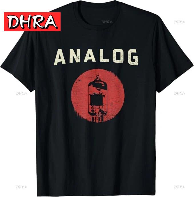 Ламповый Усилитель Аналоговый Винтажный Ретро 80-х 90-х Футболка Футболка Модный Минималистичный Стильный Аниме Футболка Удобная Очаровательная Оверсайз 4XL