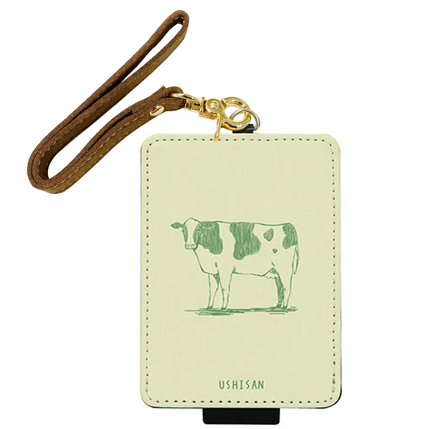 

Grand Cinq Women s Pass Case (with Anti-Fall Strap & Button) - Colorful Animal Cow Print, IC Card Case for Commuting and School