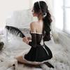Sexy Lingerie Maid Uniform Lace Mesh Bodysuit Cosplay Maidservant Roleplay Party Stage Lolita Nightclub Exotic Clothing Sex Suit
