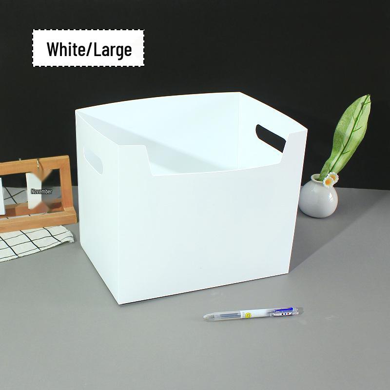 Collapsible Plastic Desktop Organizer Box for Books & Stationery