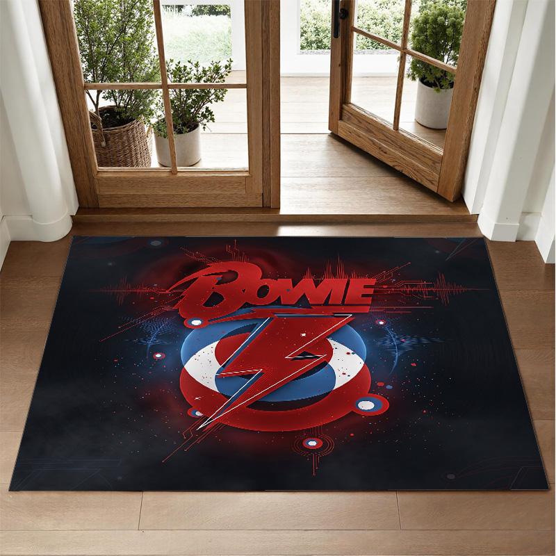 David Bowie Design Kristall-Samt Teppich Weiche Dekorative Matte für Schlafzimmer Eingang