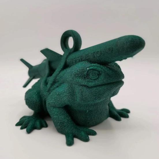Raketen-Krötenfigur, Gartenrakete, grüner goldener Frosch, Harzstatue, Lenkraketen, Tierskulptur, Innen- und Außenbereich, Hof, Rasendekoration, Ornament
