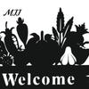 Flowerbed Landscaping Signs Welcome Decorative Yard Sign, Wildflowers/Vegetables Silhouette Black Garden Stake, Outdoor Courtyard Aesthetic