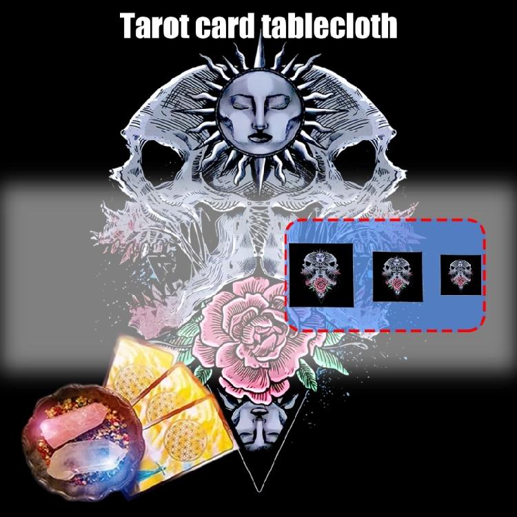 Flower Sun Pattern Astrology Tablecloth Altars Cloth Square Divinations Card Table Cloth Witchcrafts Deck Cloth