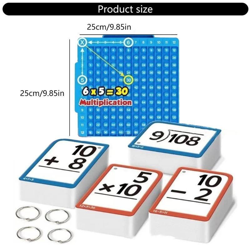 Educational Arithmetics Cards For Children Quality Paper Math Practice Flashcards Colorful Interactive Math Study Cards
