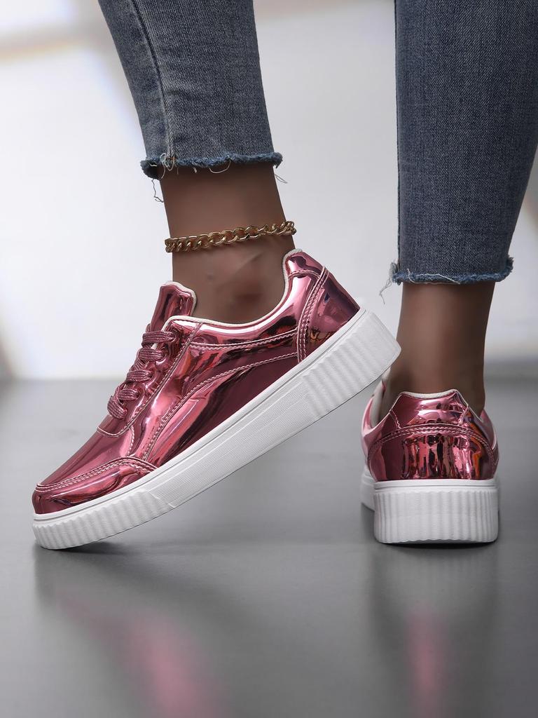 2024 Trendige Pailletten-Sneaker: Atmungsaktive, Leichte, Flache Sohle Freizeit-Sportschuhe