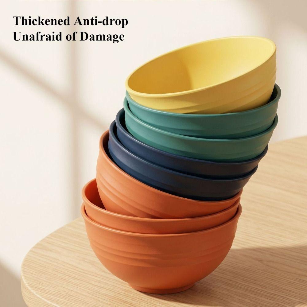 1PC 24 oz Cereal Bowls Unbreakable Plastic Bowls Colorful Salad Bowl