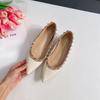 Single Shoe Women's Spring-autumn New Style Pointed-toe Versatile Low-heeled Shoes