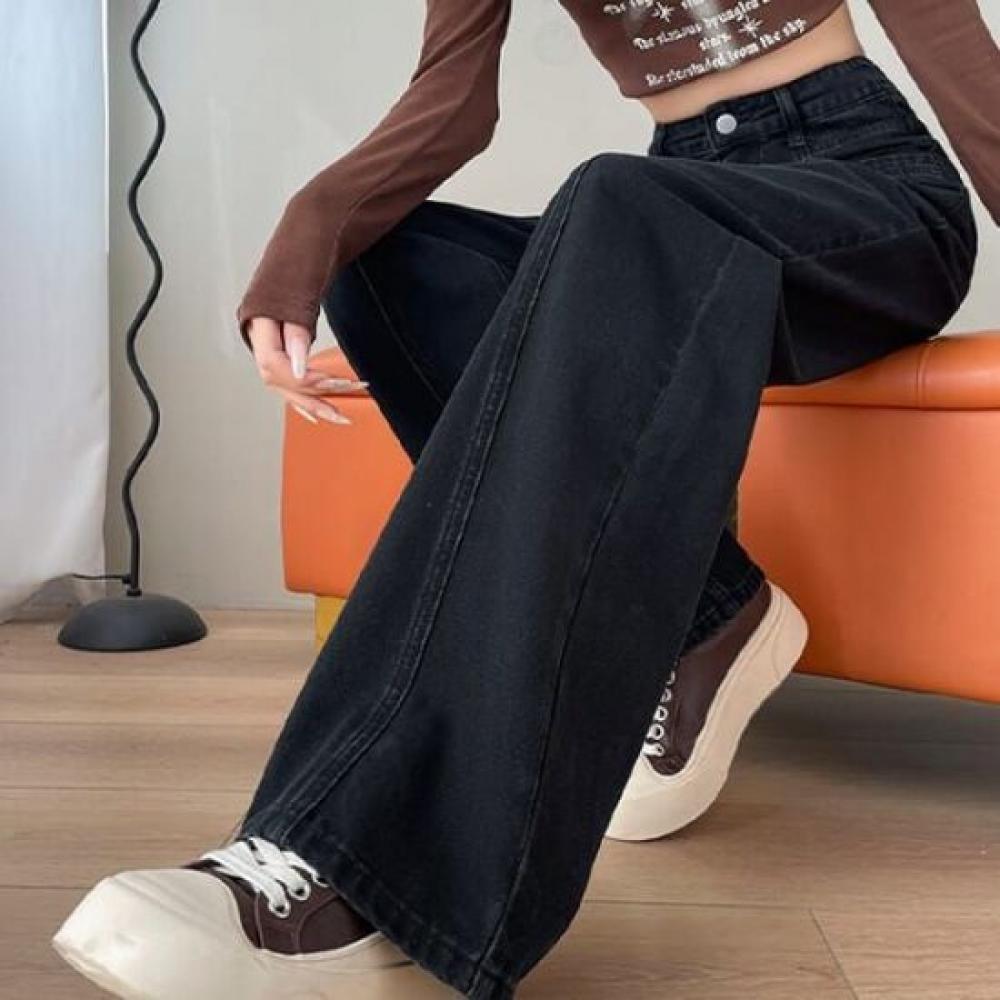 Navava Np298 Casual Straight Fleece Denim Pants