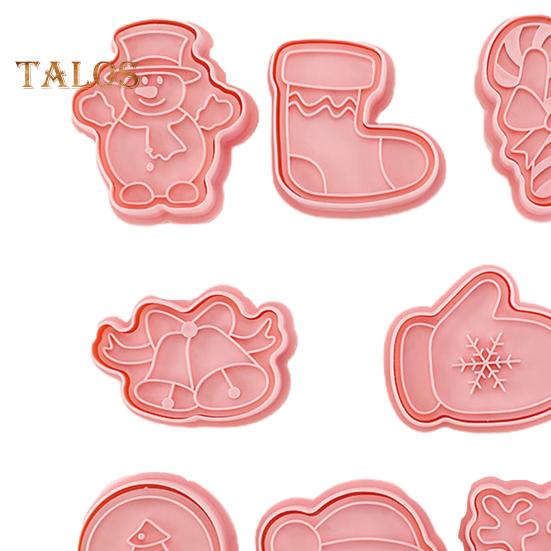 8 sztuk/zestaw Ciasteczka Formy Xmas Elements Design Żaroodporne Plastikowe Premium DIY Formy do Czekoladek do Kuchni