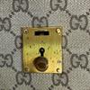 GUCCI Vintage Old Gucci Letter Pouch Business Bag GG pattern canvas Clutch bag beige canvas Used