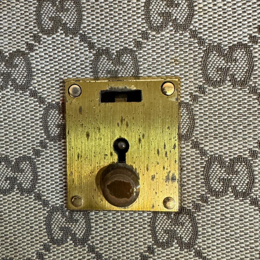 GUCCI Vintage Old Gucci Letter Pouch Business Bag GG pattern canvas Clutch bag beige canvas Used