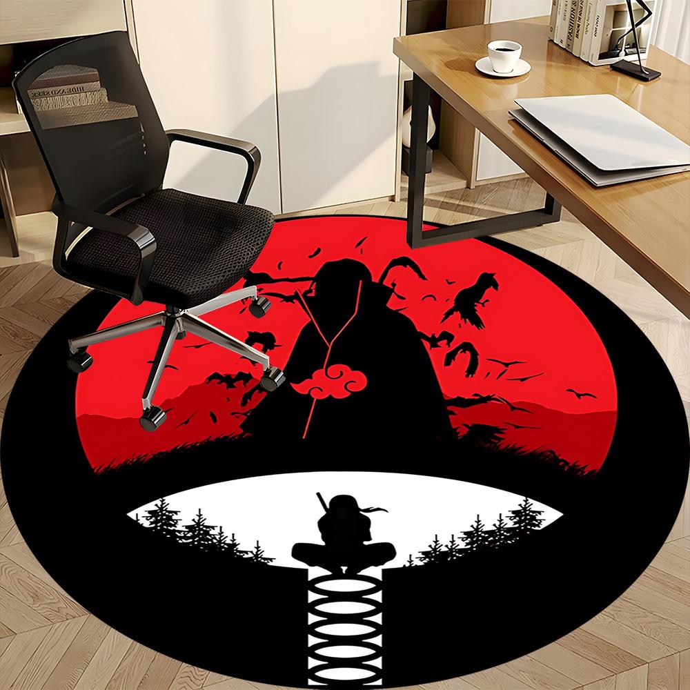 1pc Naruto Chest Office Round Area Rug, Indoor Mat Suitable For Office, Under Office Chairs Bedroom Living Room Home Decor, Room Deco