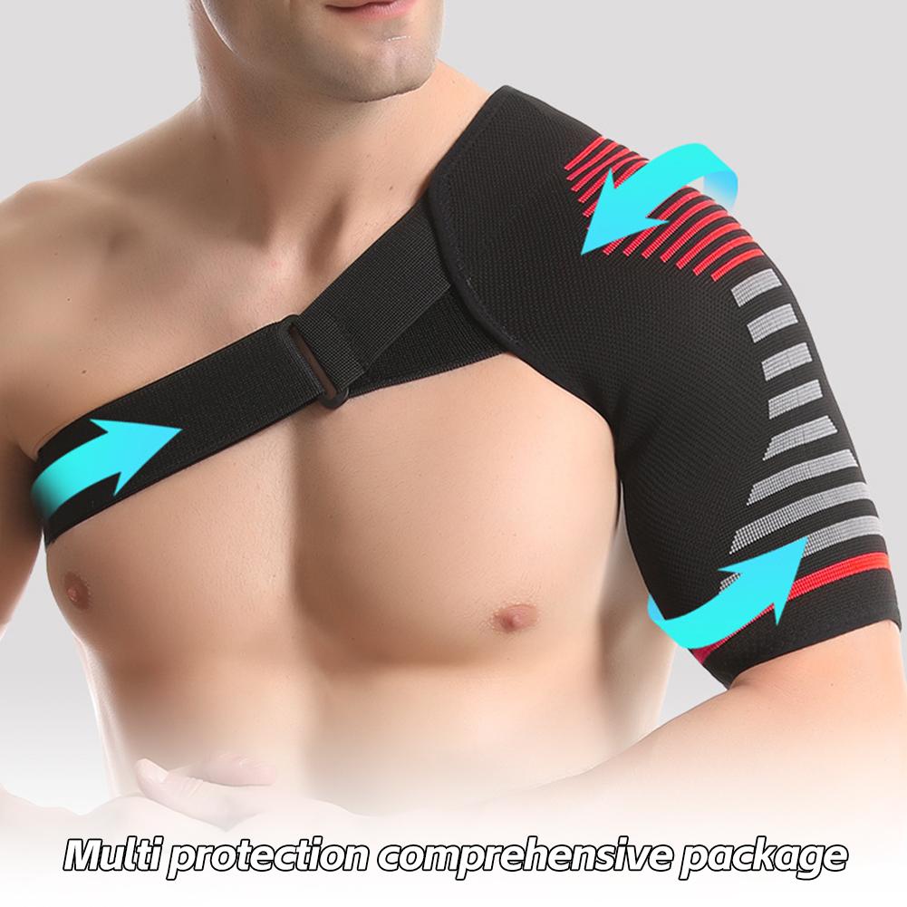 Elastic Knitted Shoulder Support Brace Shoulder Strap Sling for Sports Injury Rotator Cuff Pain Relief Shoulder Protector