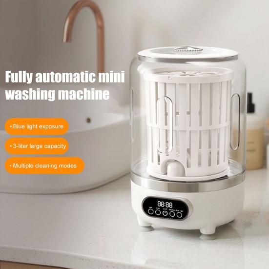 3L Cordless Mini Washing Machine 3-in-1 Portable Laundry Tub with Drain Pipe 3 Modes Small Space Washer Portable Clothes Cleaner