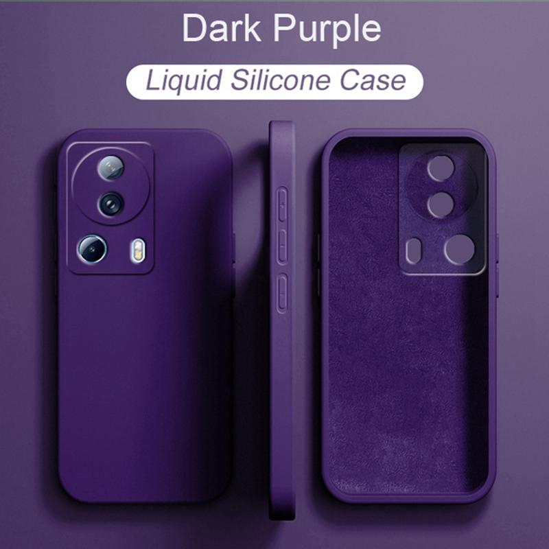 

Качественный мягкий чехол из жидкого силикона + микроволокна для телефона XIAOMI 13 Lite/13/13 Pro 5G с квадратным краем, противоударные чехлы XiaoMi 13 Lite