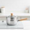 Uncoated Hammered Steel Pot with Lid | doubleSpout, Yukihira Saucepan