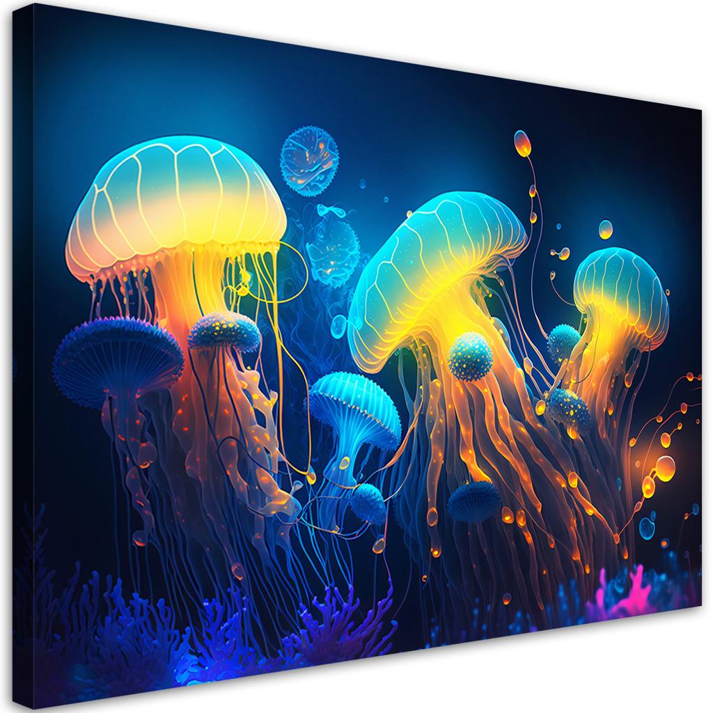 Canvas Print, Neon Nautical Abstraction