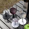 Outdoor Travel Camping Unbreakable Wine Glasses Foldable Wine Glass, Shatterproof and Clear Portable Wine Glasses
