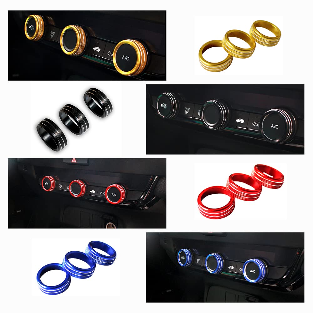 Onami 11CIV-40-BK 11CIV-40-BK 11th Generation Civic Air Conditioner Dial Ring Air Conditioner Vent Cover