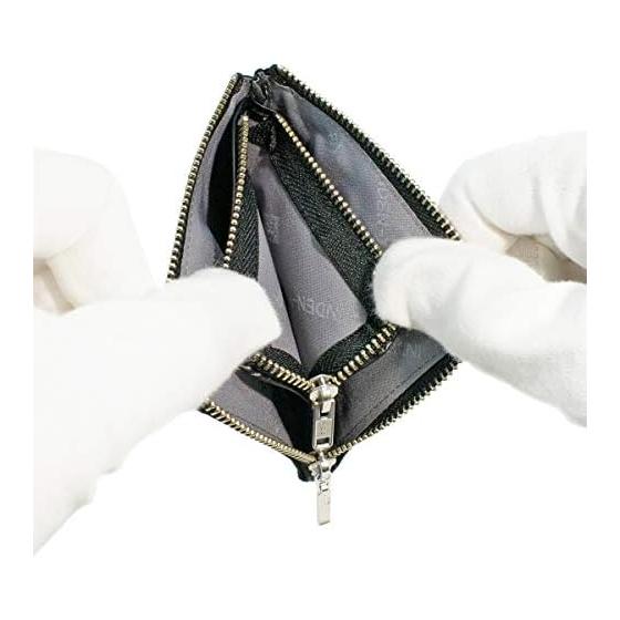 Inden-ya Inden Coin Purse F-Coin Purse 08, Deer Leather, Black Base X Red Lacquer, Dragonfly Pattern, 1008-21-008, Natural Deer Leather with Lacquer