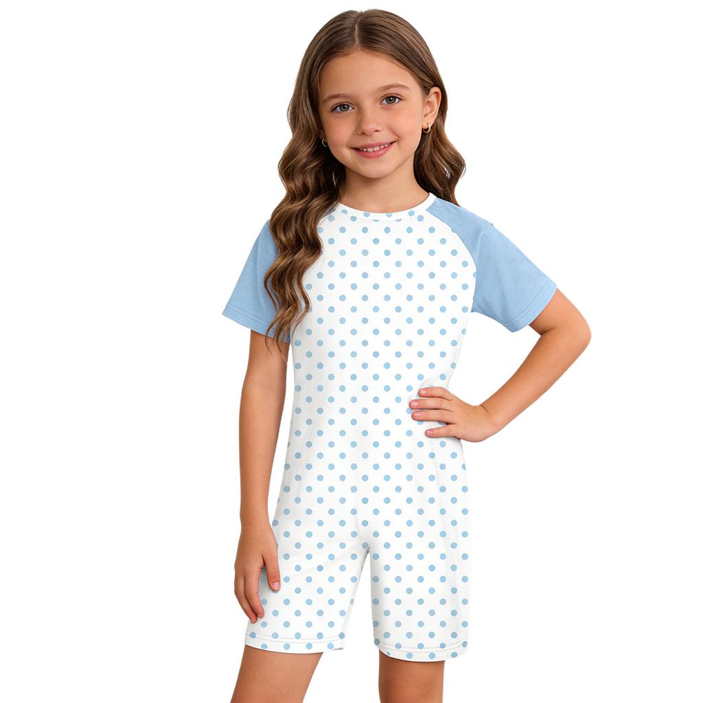 Mono Adorable Estampado Adaptativo para Niños con Necesidades Especiales Cuello Redondo Manga Corta Anti-rozaduras