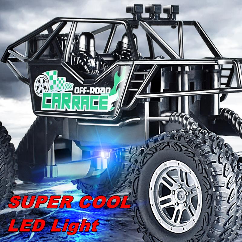 2.4g Remote-controlled Alloy Off-road Vehicle With Long-distance Lighting, Climbing Monster Children's Racing Toy Car, Kids Gift