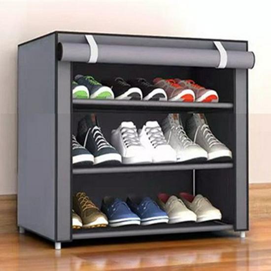 Multi-layer Dustproof Shoe Rack - Non-Woven Fabric Storage for Dorms and Homes