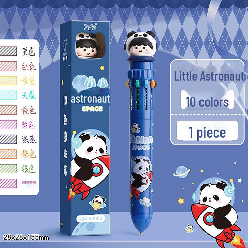 Kuličkové pero Kaba Bear Multi-Color Ten-in-One - Roztomilý kreslený design pro kreativní studenty