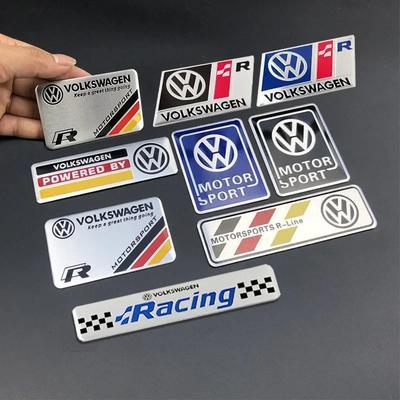 3D Metal Aluminium Badge Car Body Decoration Sticker For VW GTI Polo Golf Passat Tiguan Arteon Touareg Taigo Caddy Jetta Beetle 4Y5