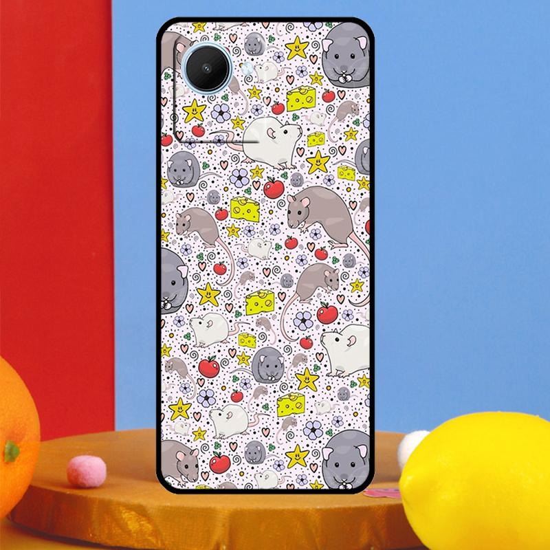 Cute Cartoon Animal Rat For Realme C75 C71 C55 C53 C67 C61 C33 C63 C51 10 11 12 13 14 15 Pro Plus C65 GT7 Pro Case