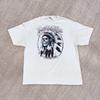Camiseta Metal Mulisha Hombre Talla 2XL Calavera Blanca Gráfico Indio Camiseta Y2K
