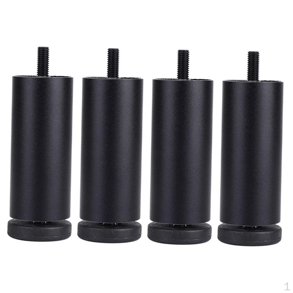 

4pcs Aluminum Alloy Furniture Legs Sofa Couch Table Cabinet TV Stand Black 15cm