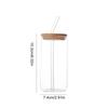 500ML/16oz Glass Cups with Lid and Straws Can Shaped Glass Mug Beer Wine Glasses Mugs for Bubble Tea Iced Coffee Smoothie 1/2pcs