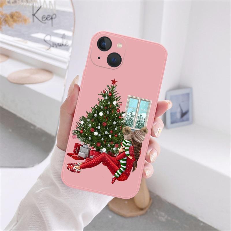Christmas New Year Gifts Phone Case For iPhone 16 15 14 13 12 11 Pro Max Mini X XS SE4 7 8 Plus 16E Shockproof Non-Slip Cover