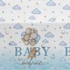 3 Pack Bear Baby Shower Decorations Tablecloth for Boy - Blue Bear We Can Bearly Wait Baby Shower Decorations Party Supplies Table Cover,54in x 108in