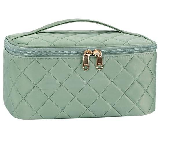 Luxury PU Waterproof Travel Cosmetic Bag Large Capacity Portable Toiletry Bag High-End Handheld Makeup Storage Organizer Bag