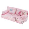 Dollhouse Small Floral Fabric Sofa Set Furniture With 2 Pillow Doll Accessories