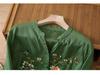Embroidered Patchwork Cardigan - New Chinese Style Button-Up Shirt